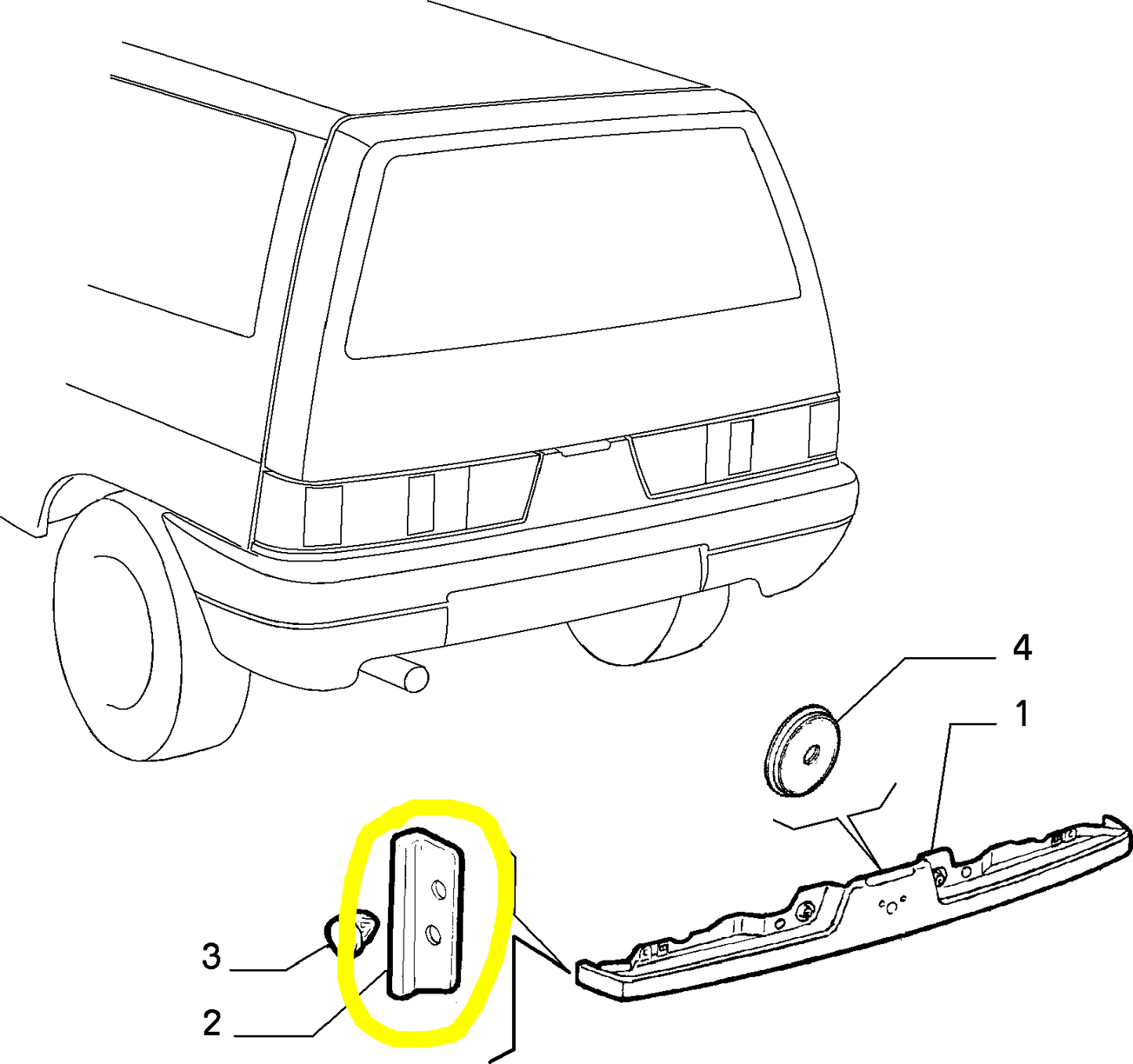 Autobianchi Y10 Rear Moulding Left Seal Gasket New Original 7770314