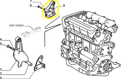 Lancia Delta Integrale and Evoluzione Engine Suspension Support New Original 7648233