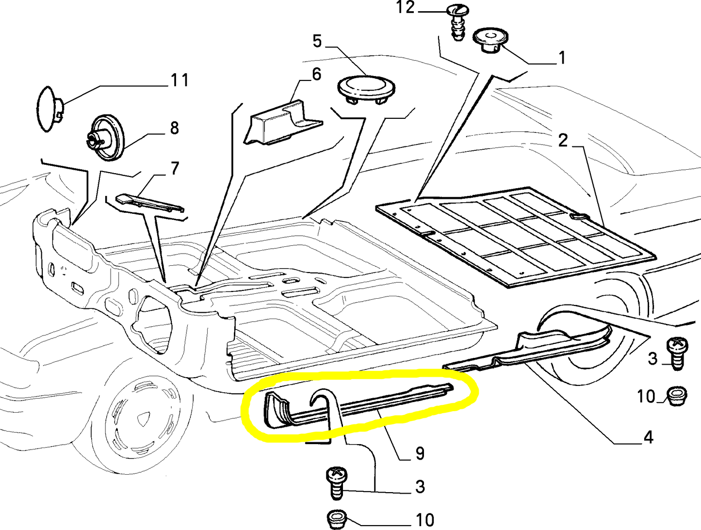 Lancia Dedra Batticalcagno Anteriore Sinistro Marrone Nuovo 176512170