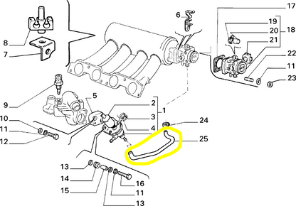 Lancia Delta Integrale e Evoluzione Tubo Flessibile Valvola del Minimo Nuovo Originale 7668766