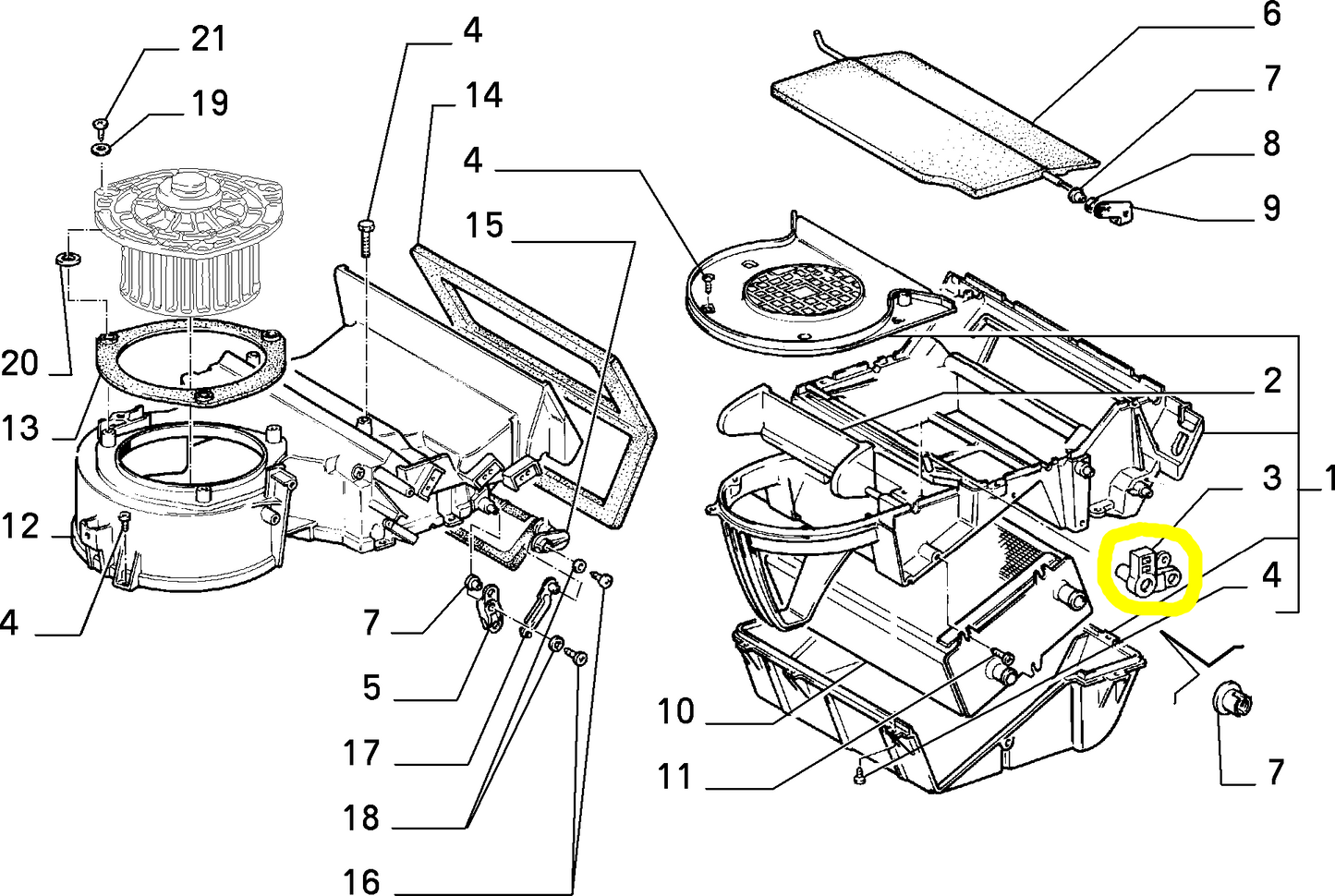 Autobianchi Y10 Leva Sportello Riscaldamento Nuova Originale 7754268 7654555