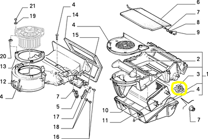 Autobianchi Y10 Leva Sportello Riscaldamento Nuova Originale 7754268 7654555