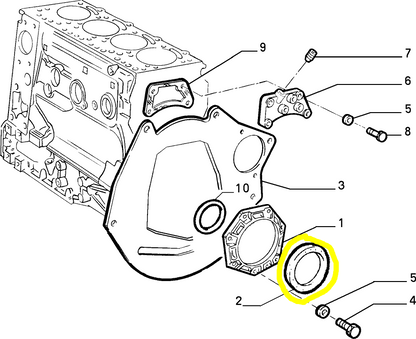 Lancia Thema TD Fiat Croma and Ducato Engine Crankcase Cover Seal Gasket New Original 98454057 98486091