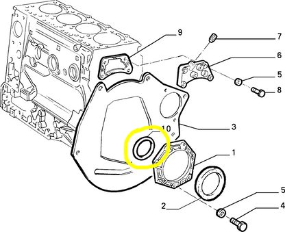 Lancia Thema TD and Fiat Croma TD Engine Crankcase Cover Sealing Gasket New Old Stock (NOS) Original Part 14467080 17292481