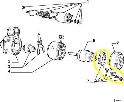 Autobianchi Y10 Kit Motorino Avviamento Magneti Marelli Nuovo Originale 9939914 9941299