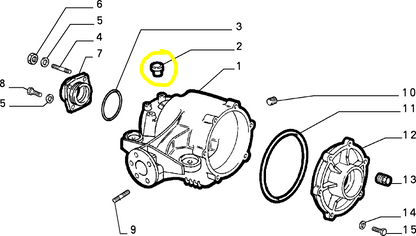 Lancia Dedra SW 4x4 Fiat Tempra Rear Differential Support Vent New Original 60809869 4136136