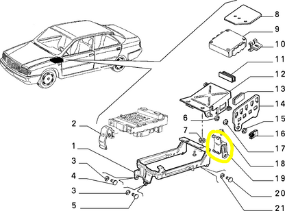 Lancia Delta e Dedra Staffa Centralina Fusibili Nuova Originale 7698358 7607783