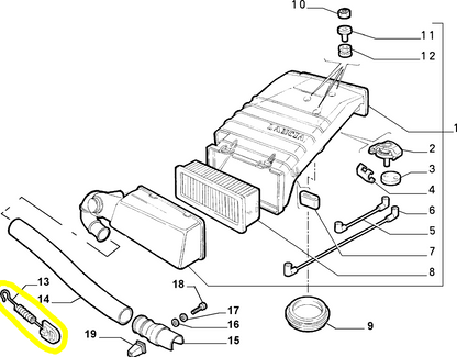 Lancia Delta and Dedra 1600 8V Air Filter Box Clip New Original 7712502