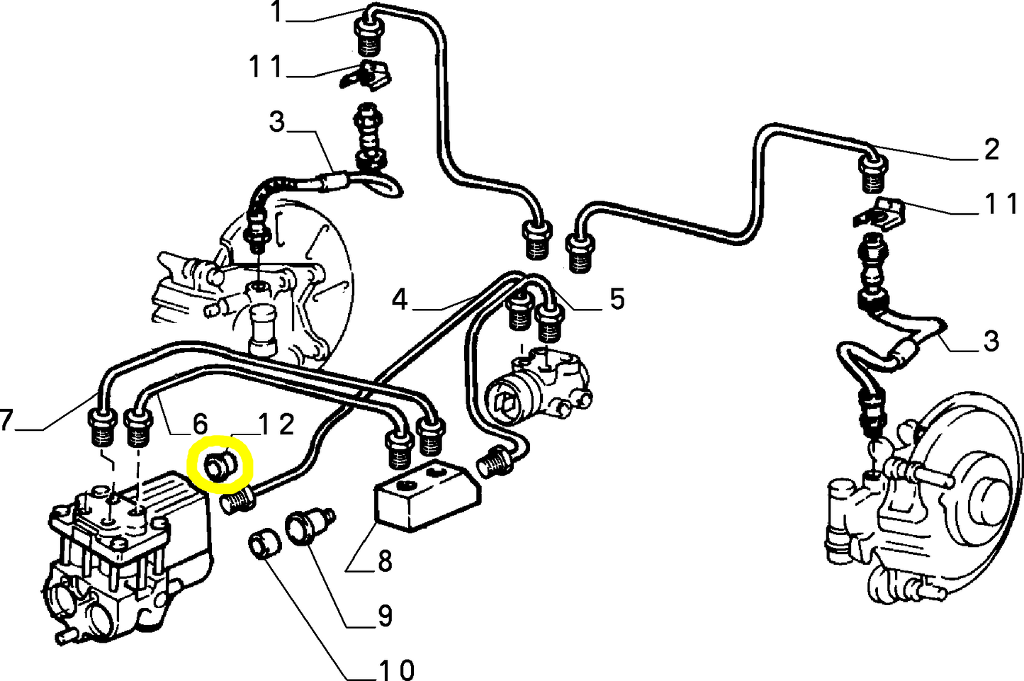 Lancia Delta Integrale and Evoluzione ABS Pump Boot New Original 9944489 60809910