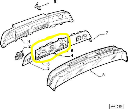 Lancia Dedra Benzina Quadro Strumenti Segnalazioni Contachilometri Nuovo Codice Ricambio 9942088 - Raggi's Collectibles' Automotive Art