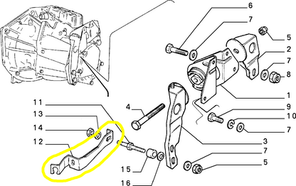 Lancia Delta Integrale and Evoluzione Clutch Cable Fixing Bracket New Original 82451688