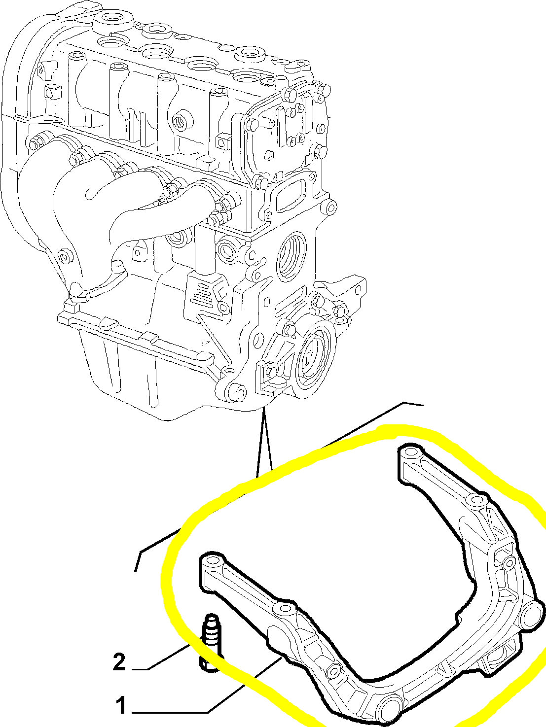 Lancia Y and Ypsilon Suspension Reinforcement Engine New Original 46755890