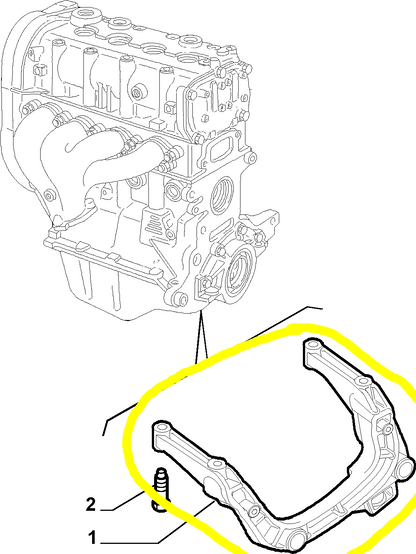 Lancia Y and Ypsilon Suspension Reinforcement Engine New Original 46755890