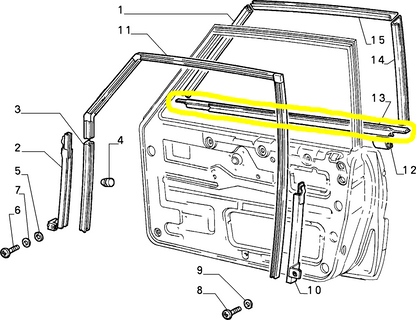 Lancia Delta R86 Modanatura Raschiavetro Anteriore Destro Nuova Originale 82400710