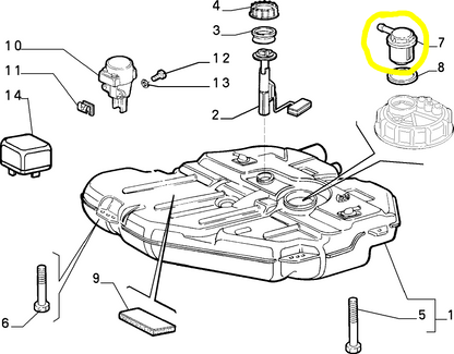 Lancia K JTD Dedra TD e Delta TD Valvola Serbatoio Carburante Nuova Originale 46419219 60814073