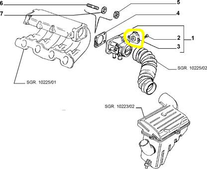 Lancia Dedra 2000 Commutatore Corpo Farfallato Nuovo Originale 7677530