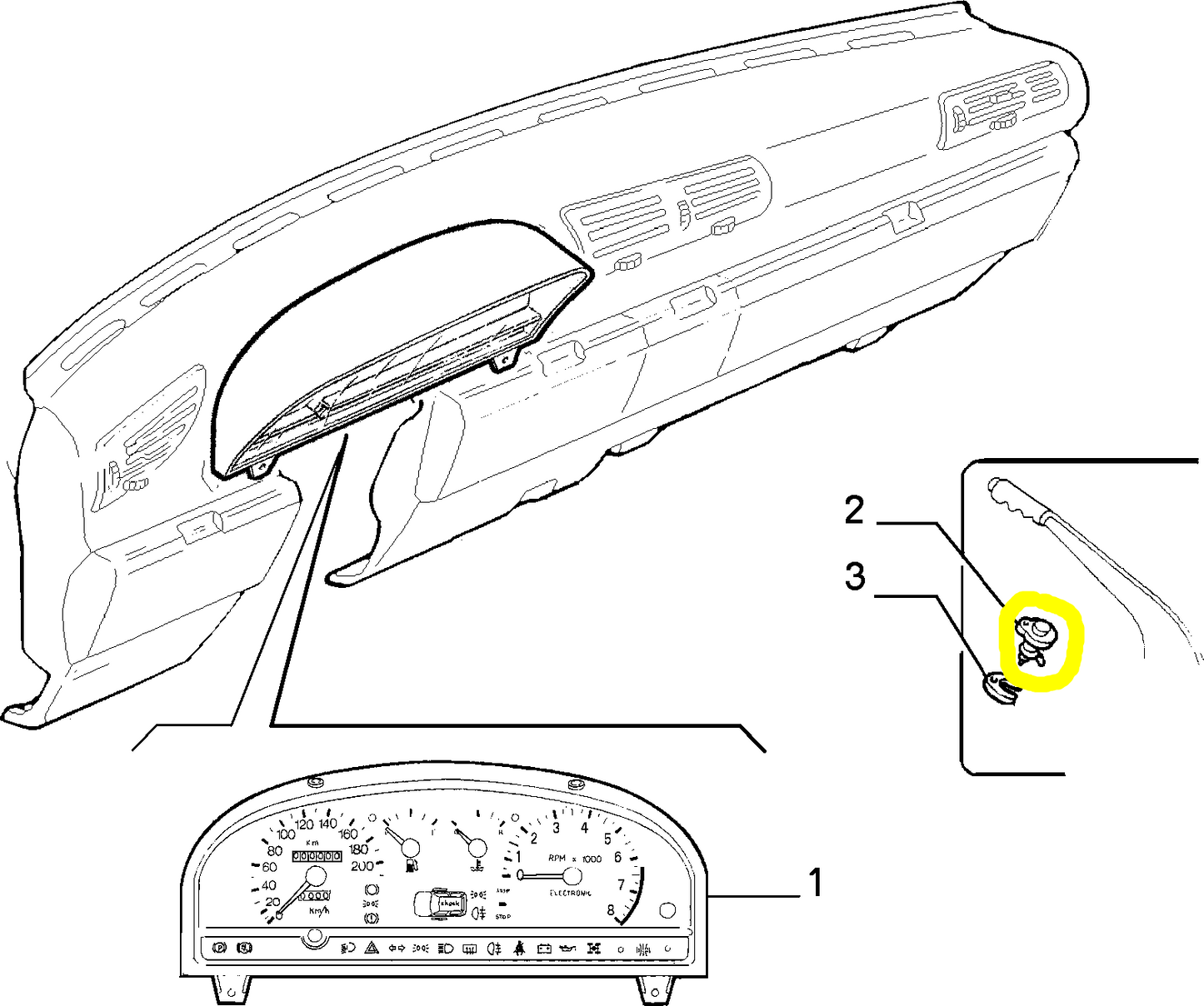 Autobianchi Y10 Handbrake Switch Inserted New Original 7756361 4258476