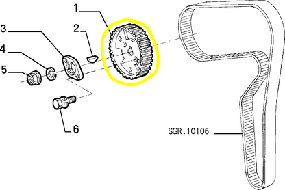 Lancia K TD Fiat Marea TD Ingranaggio Condotto Distribuzione Nuovo Originale 46457746