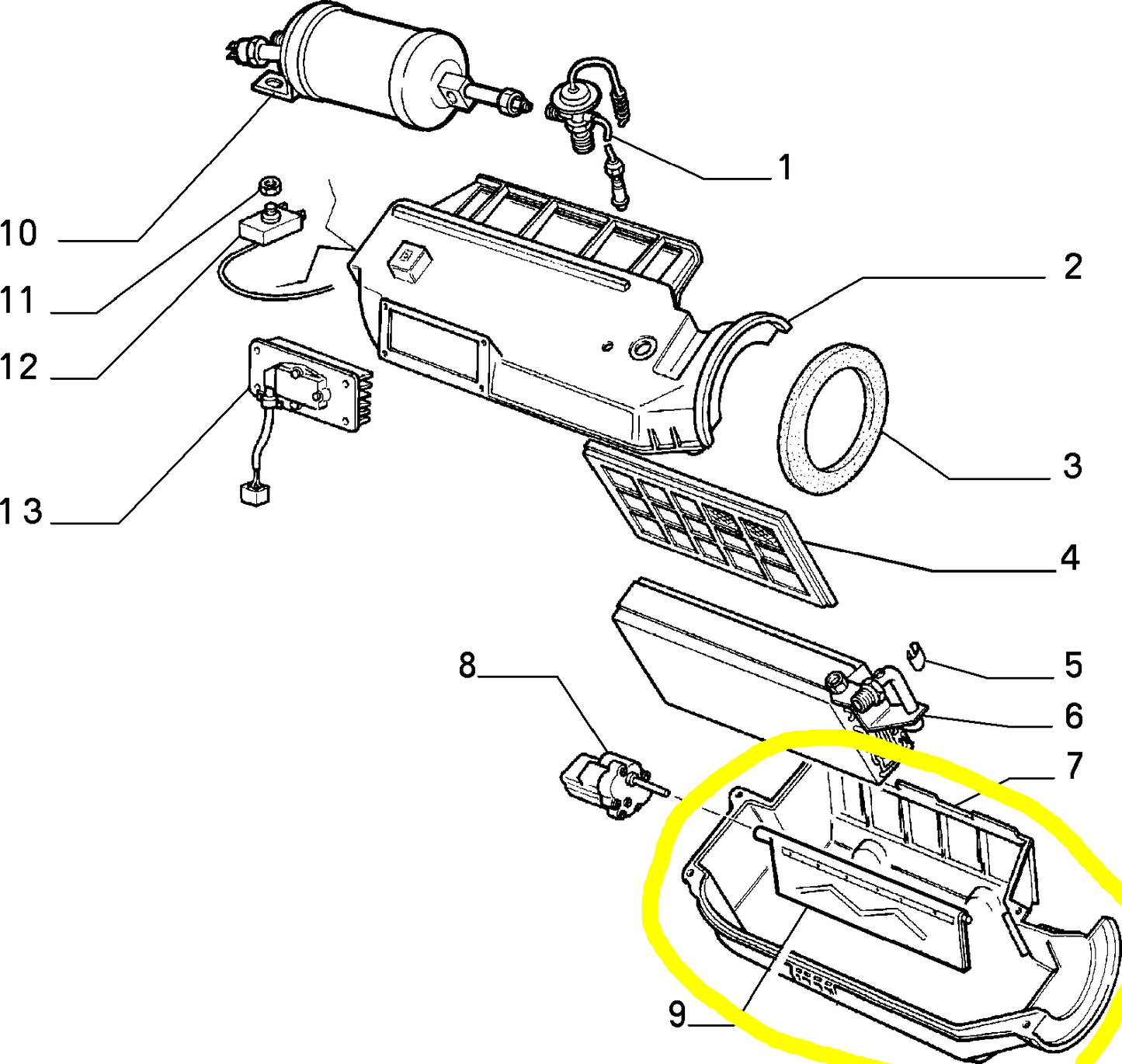 Lancia Thema Fiat Fiat Croma Scatola Inferiore Condizionatore Nuova Originale 82403279