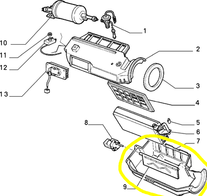 Lancia Thema Fiat Fiat Croma Scatola Inferiore Condizionatore Nuova Originale 82403279