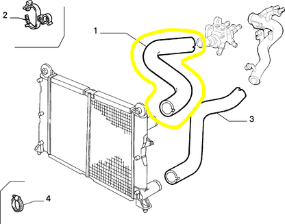 Lancia Delta e Dedra Fiat Coupé Manicotto Flessibile Radiatore Nuovo Originale 46437762 7759060