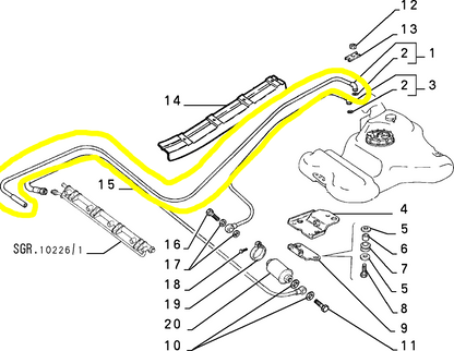 Lancia Dedra 2000 Integrale Fuel Tank Hose New Original 7750608