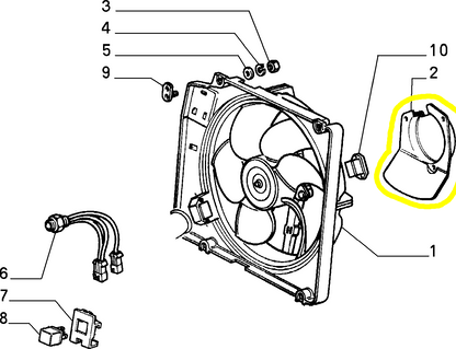 Lancia Thema Riparo Protezione Elettroventola Nuovo Originale 82443947 82441197