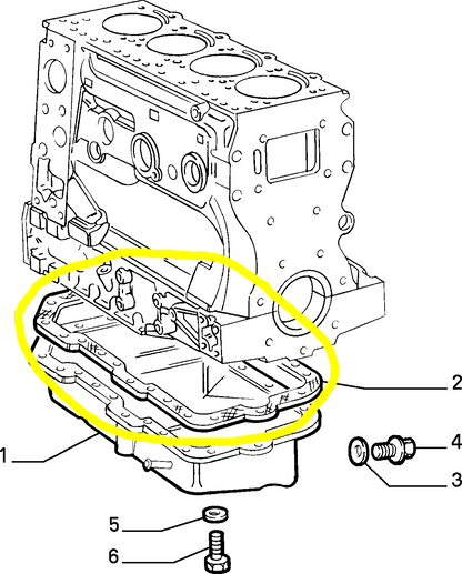 Lancia Thema Fiat Croma Engine Oil Sump Seal Gasket New Original 98414010 99462206