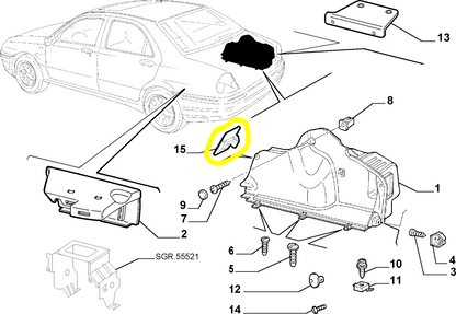 Lancia Lybra Tappo Rivestimento Vano Bagagliaio Nuovo Originale 46814188