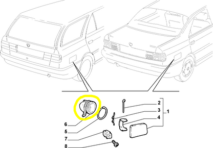 Lancia Dedra Fuel Tank Cap Container New Original 46529415