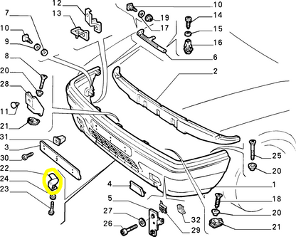 Lancia Thema Staffetta Paraurti Anteriore Nuova Originale 82475274