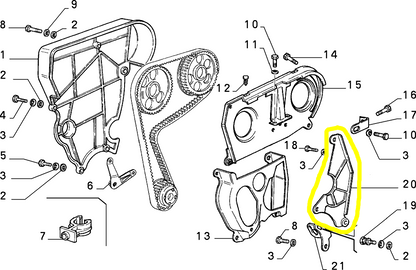 Lancia Dedra Integrale 2000 4wd and Dedra 1800 Timing Cover New Original 7701071 7677112