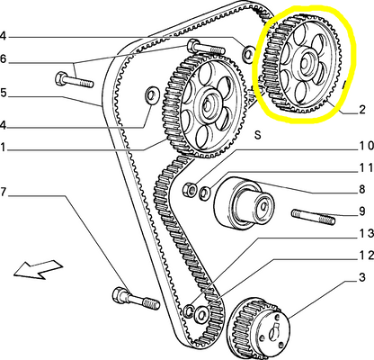 Lancia Delta 1600 R86 Timing Driven Gear New Original 7702406 7702405