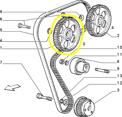 Lancia Delta 1600 R86 Timing Driven Gear New Original 7702415 7702424
