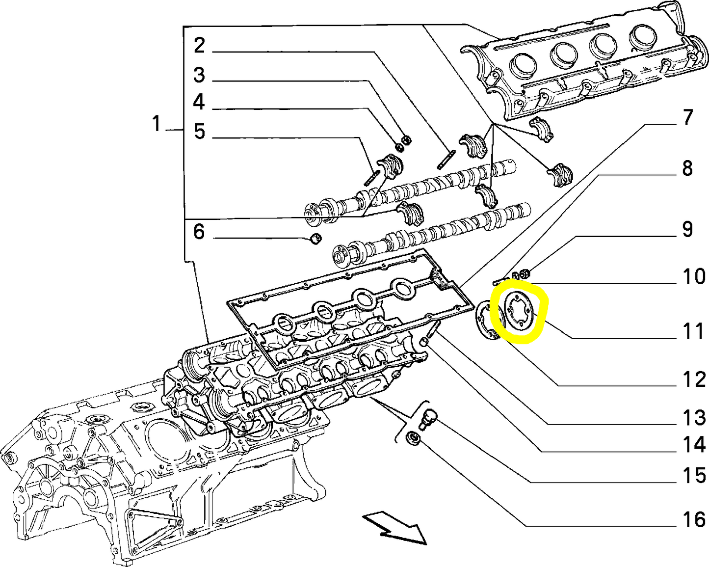 Lancia Thema 8.32 Ferrari Camshaft Cover New Original 46103796