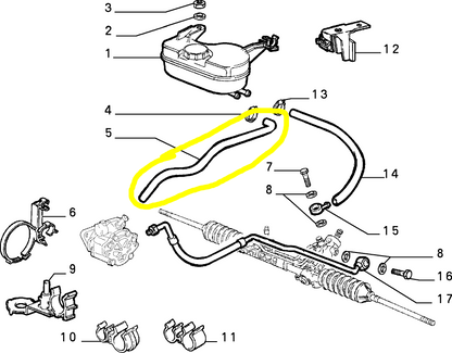 Lancia Dedra Integrale Power Steering Hose New Original 82462668