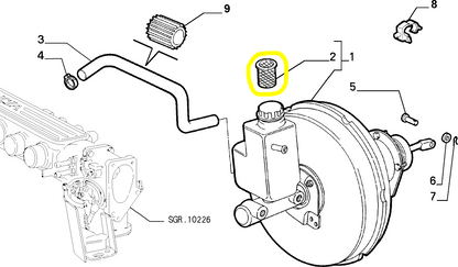 Lancia K Filtro Servofreno Nuovo Originale 46409695 9947409