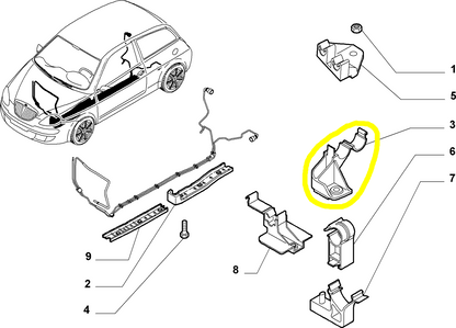 Lancia Y e Ypsilon Molletta Tubazioni Carburante Nuova Originale 46786568