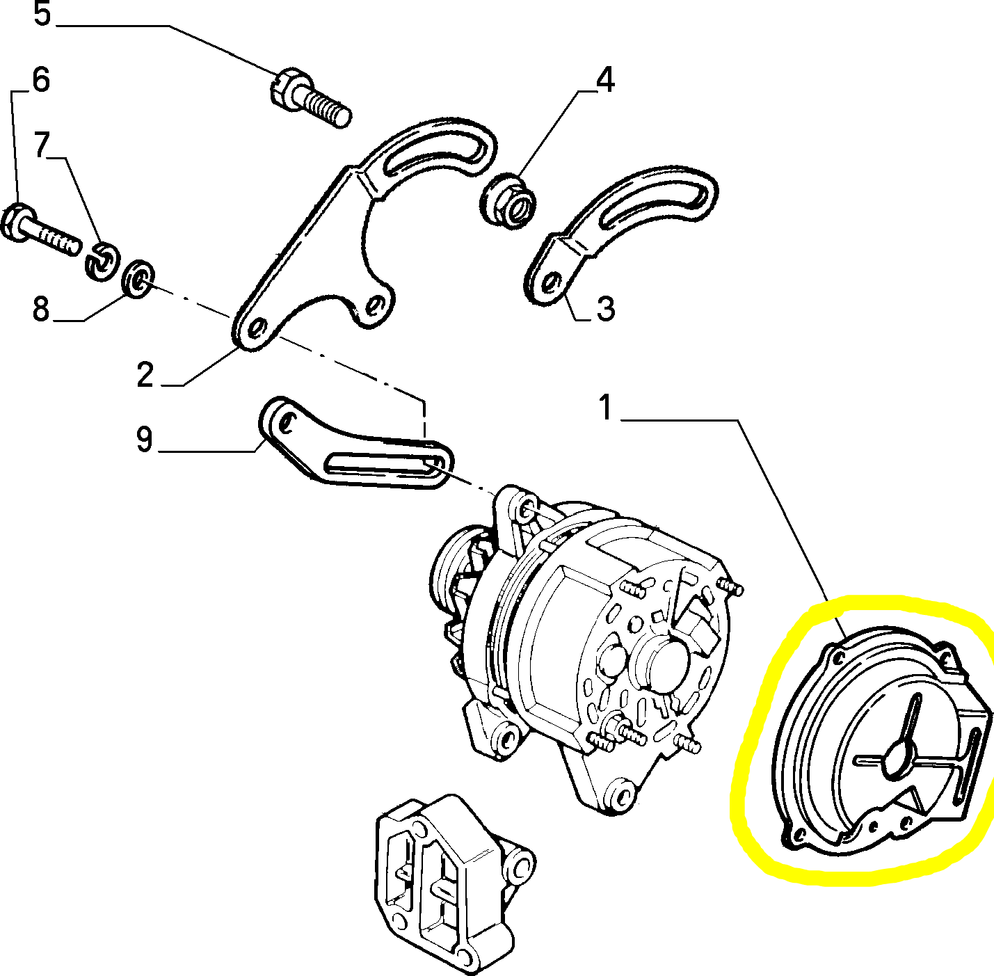 Lancia Delta and Dedra Alternator Protection New Original 7679307 60808806