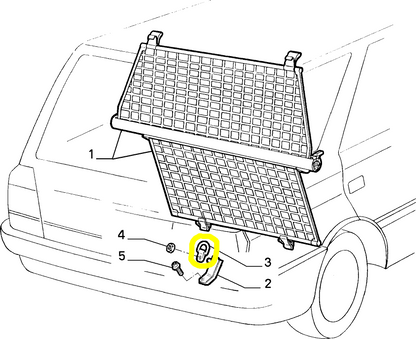 Lancia Dedra SW Baggage Compartment Net Fixing Plate New Original 46725326 46725206