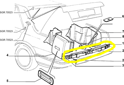 Lancia Thema Rivestimento Interno Traversa Vano Bagagliaio Nuovo 176794080 82435245