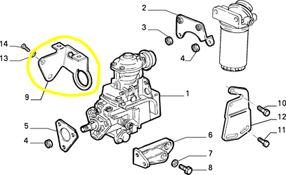 Lancia Thema TD Fiat Croma Injection Pump Bracket New Original 98477417