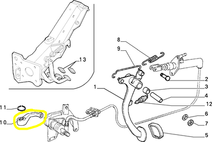 Lancia Delta Integrale and Evoluzione Clutch Cylinder Lever New Original 46421946 82409600