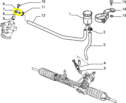 Lancia Dedra Fiat Tempra e Tipo Raccordo Tubazioni Servosterzo Nuovo Originale 7683781