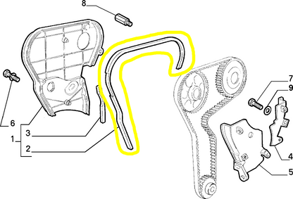 Lancia K Fiat Bravo Timing Cover Seal Gasket New Original 46400670