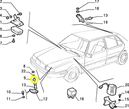 Lancia Thema Delta Dedra K Anti-Theft Switch Protection New Original 82477698 60810232