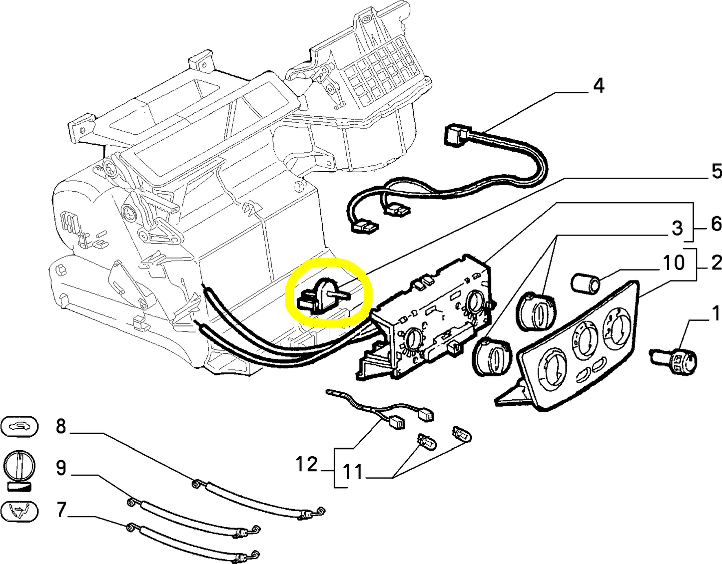 Lancia Y Fiat Punto e Seicento Commutatore Riscaldamento e Ventilazione Nuovo Originale 46721191