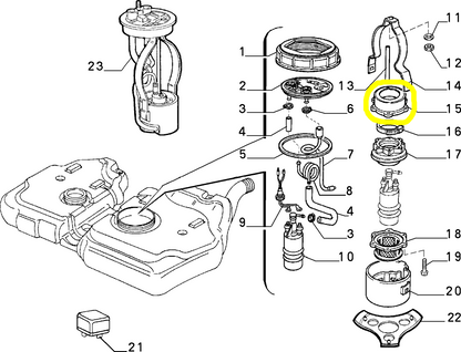 Lancia Delta Integrale and Evoluzione Fuel Pump Seal Gasket Cover New Original 82431745