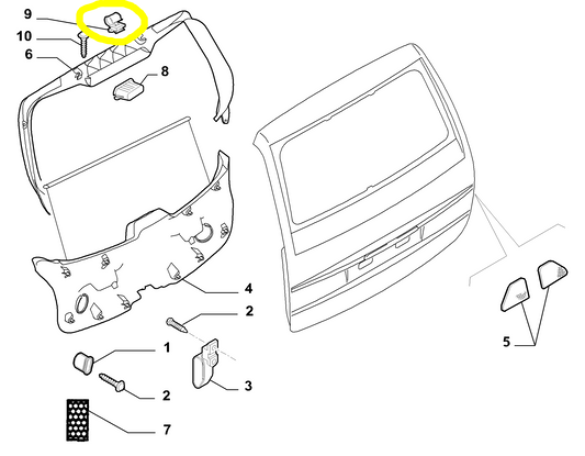 Lancia Phedra e Fiat Ulysse Fermaglio Cofano Bagagliaio Nuovo Originale 9642783480