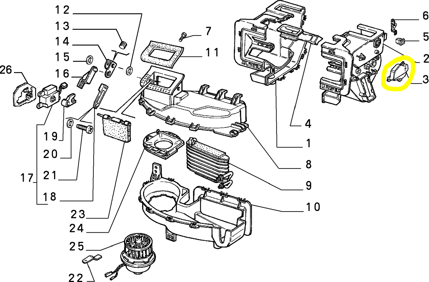 Lancia Delta e Dedra Riparo Scatola Riscaldamento Nuovo Originale 7706920 82447393